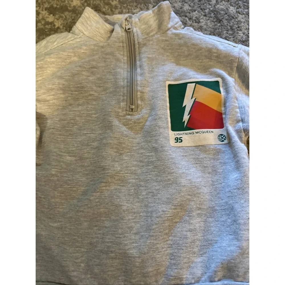 Disney Pixar Lightning McQueen Cars Grey Sweatshirt Boys Size 4